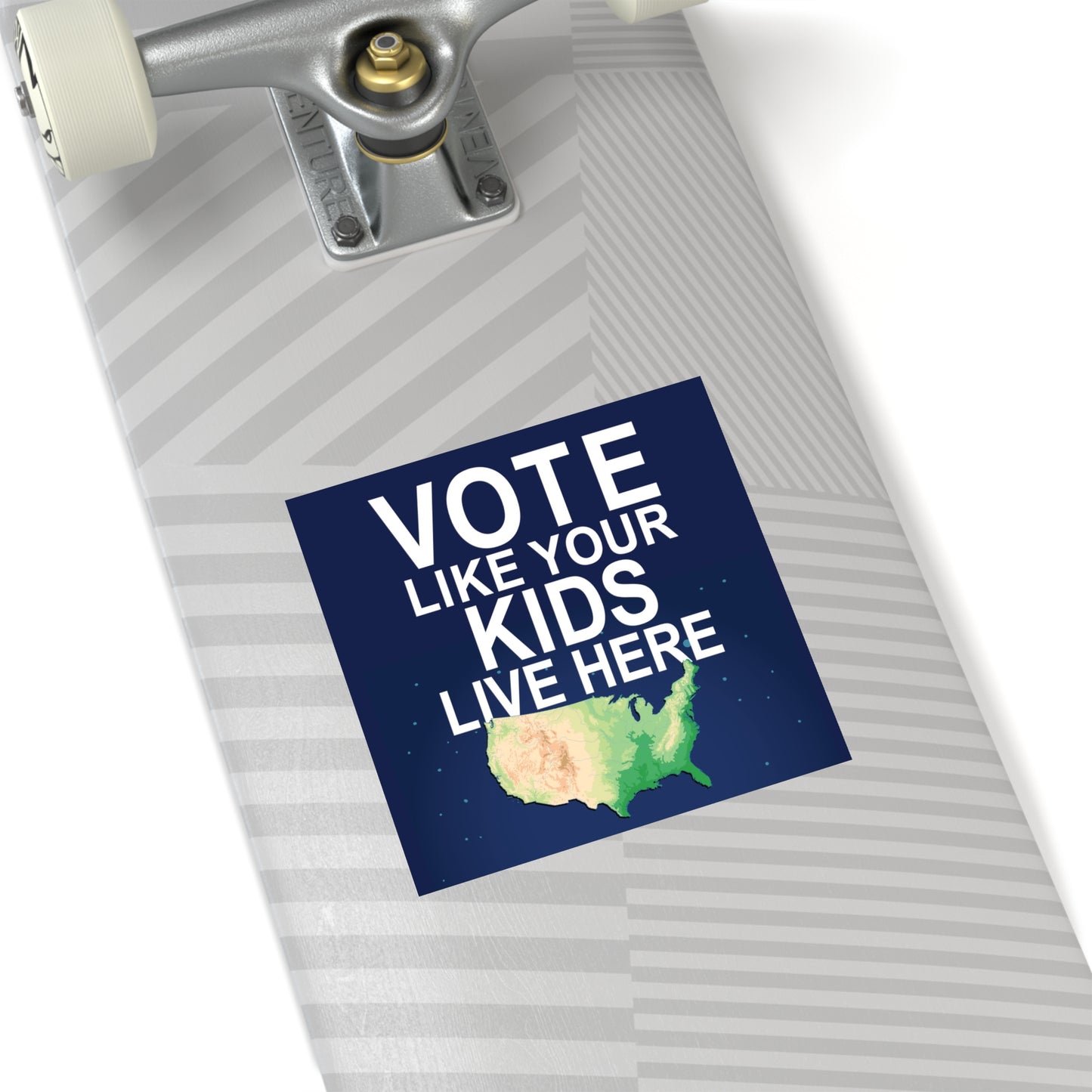 Vote Like Your Kids Live Here Map Sticker; Indoor\Outdoor